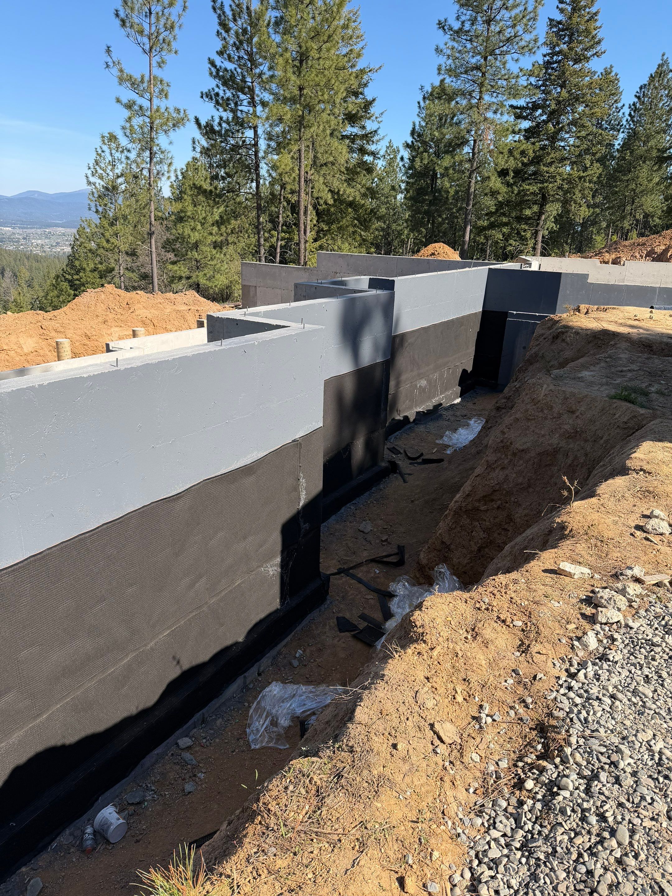The Tamarack Vista, Waterproofing the foundation