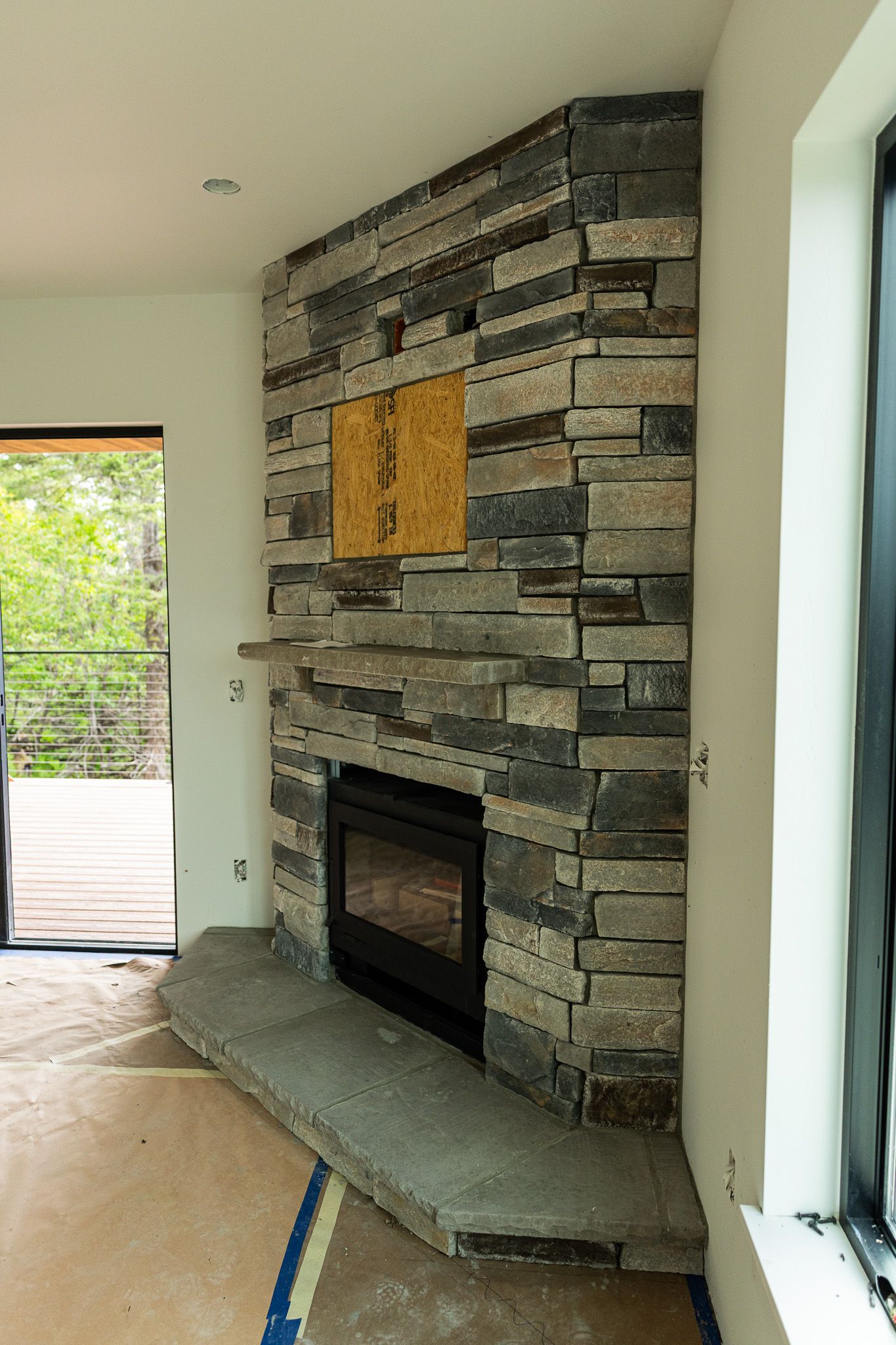 The Lookout, The great-room fireplace