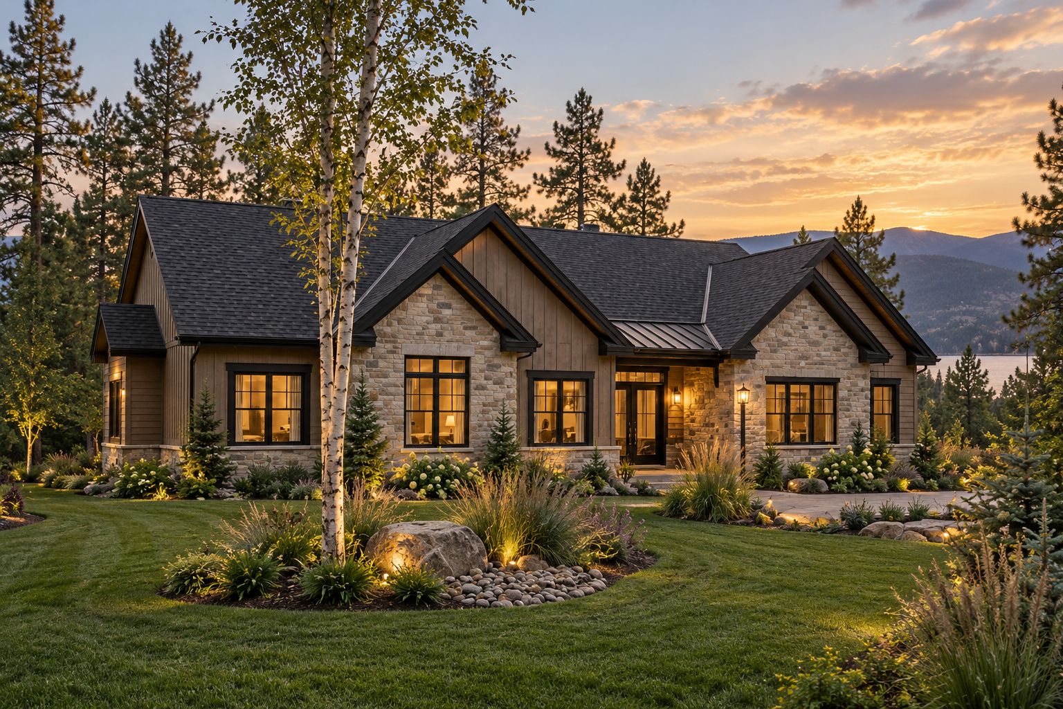 The Copper Grove, a Mountain Modern home plan by Onyx & Oak Homes in North Idaho