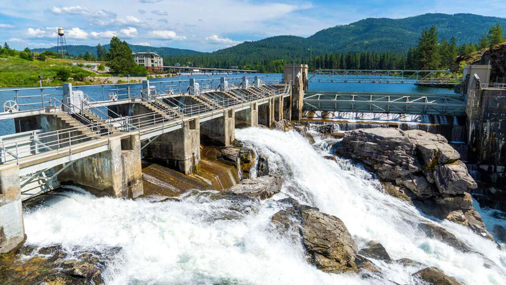 Post Falls Dam at Falls Park