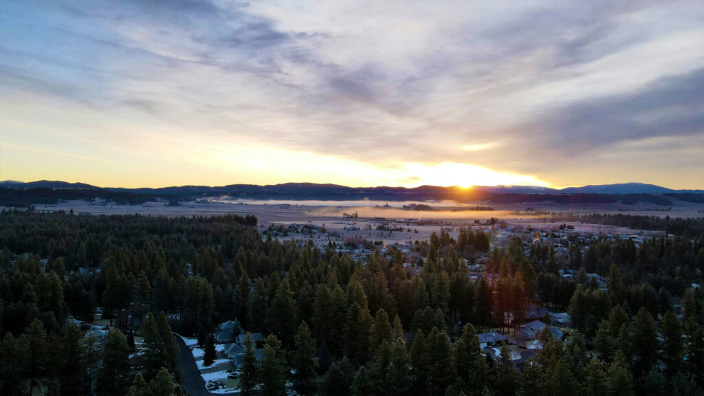 Spokane Mountain Views at Sunset
